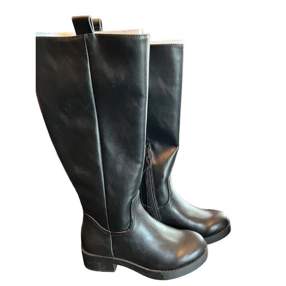 Universal Threads Black Calf High Black Booties Size 5 NWOT - Picture 2 of 4